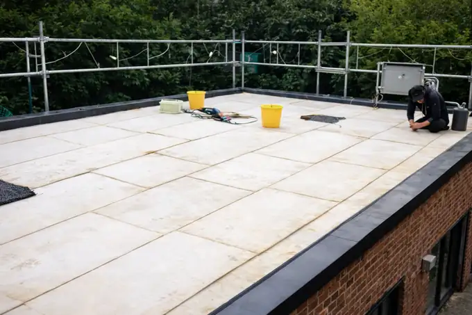 Isolatieplaten worden geplaatst